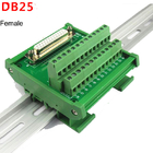 Solo carril sub del estruendo de los conectores D 25 Pin Terminal Block Breakout Board del extremo DB25