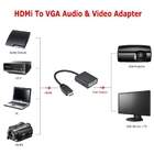 varón de 1080p Hdmi a la hembra de VGA con el adaptador del convertidor de cable de audio para la PC de la TVAD
