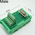 Tablero sub del desbloqueo del bloque de terminales de 9 Pin Single End Male Female conectores de DB9 D