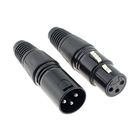3 Pins XLR  Microphone Cannon Plug Jack Male Female Audio Connector MIC Adapter