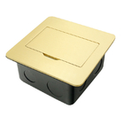 Tipo abierto prenda impermeable de tierra de la caja de mercado de la aleación de cobre amarillo de la combinación de Modulars de las multimedias de los zócalos del piso