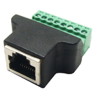 RJ45 conector hembra 8P8C a 8 Pin Screw Terminal Block Adapter para la solución del CCTV Vedio