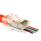Conector de cable modular multicolor de Ethernet del enchufe Cat5E del RJ45 8P8C 30um plateado oro