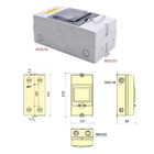 4 caja de interruptor al aire libre de la distribución eléctrica de la manera IP65 de recinto del soporte impermeable de la pared 1504