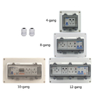 Arreglo para requisitos particulares plástico de la prenda impermeable de la caja de distribución del interruptor del zócalo al aire libre de la toma de corriente