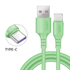 Liquid silicone Fast Charging Cord USB Type C 5A Data Cable For Android