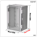 400x300x180mm IP65 Waterproof Electrical Enclosure Outdoor Plastic Wall Junction Box Case