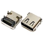 tipo conector femenino portuario de carga rápido de 24P USB 3,1 del PWB de Jack del zócalo del perno del receptáculo 24 de C