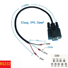 DB9 puerto serial de la tierra del conector hembra RS232 RXD TXD al cable de Exapansion de 3 terminales del perno