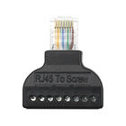 RJ45 varón 8P8C a 8 Pin Screw Terminal Block Adapter para la solución video del CCTV