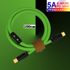 Laptops Tablets Cell Phones USB 3.1 Type C Charge Cable 6mm Outer Diameter PD 100 Watt Charging
