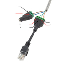 Conector hembra 8P8C del enchufe masculino de la red RJ45 al cable el 10cm de 4 Pin Screw Terminal Blocks Adapter POE