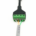 Conector hembra 8P8C del enchufe masculino de la red RJ45 al cable el 10cm de 4 Pin Screw Terminal Blocks Adapter POE