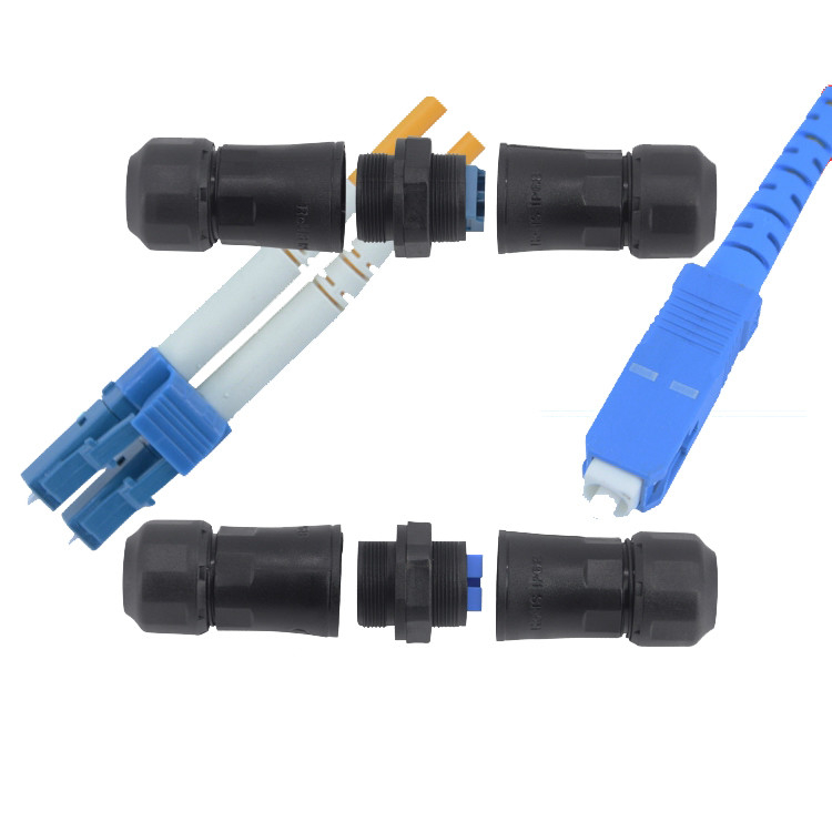 Outdoor Fiber Optic Eextension Cord Adapter Network Cable Connector Waterproof IP68