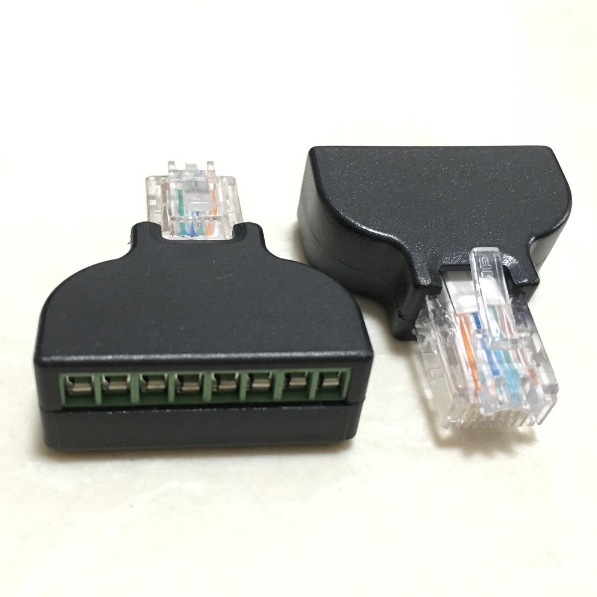 RJ45 varón 8P8C a 8 Pin Screw Terminal Block Adapter para la solución ...