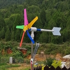 Los molinoes de viento del arco iris de la yarda del jardín enrollan el tiempo Vane Spinner Power Generator With de la turbina llevaron la luz de tira