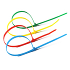 lazos de empaquetado de autoretención de nylon plásticos coloridos de la cremallera del alambre del cable de 2.5m m x de 150m m