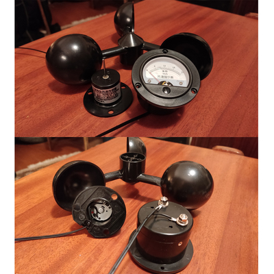 Sensor de velocidad del viento 3 Anemómetro de taza Display automático con medidor autopropulsado para grúa de torre