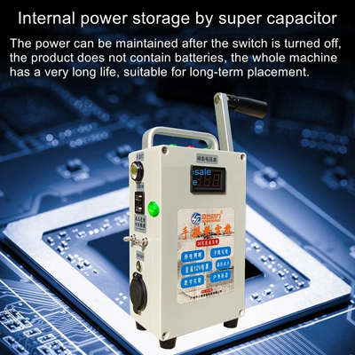 Generador de manivela de mano DC12V 30W Cargador de teléfonos móviles Fuente de alimentación portátil exterior Caja de conexión sin batería