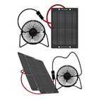 Ventilación accionada solar de Mini Portable Metal Fan Cooling del panel solar de la fan del USB