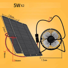 Ventilación accionada solar de Mini Portable Metal Fan Cooling del panel solar de la fan del USB