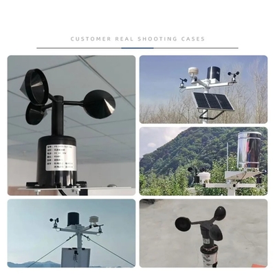 Sensor de velocidad del viento 3 Anemómetro de taza Display automático con medidor autopropulsado para grúa de torre