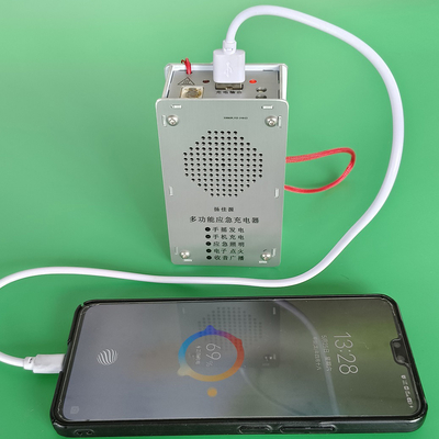 Generador de manivela de mano Power Pack Radio portátil cargador de teléfono celular Iluminación de encendido