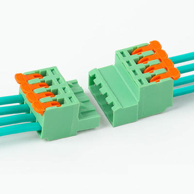 5.08mm Pitch PCB Bloques terminales enchufables palanca Presión rápida Crimp Enchufe de conexión de acoplamiento