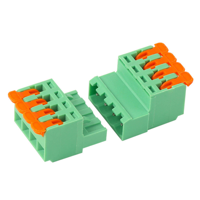5.08mm Pitch PCB Bloques terminales enchufables palanca Presión rápida Crimp Enchufe de conexión de acoplamiento