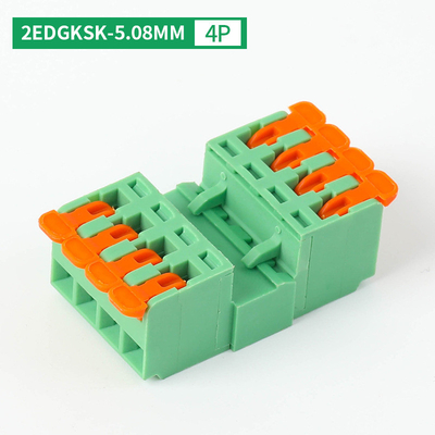 5.08mm Pitch PCB Bloques terminales enchufables palanca Presión rápida Crimp Enchufe de conexión de acoplamiento