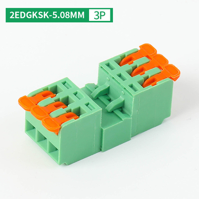 5.08mm Pitch PCB Bloques terminales enchufables palanca Presión rápida Crimp Enchufe de conexión de acoplamiento