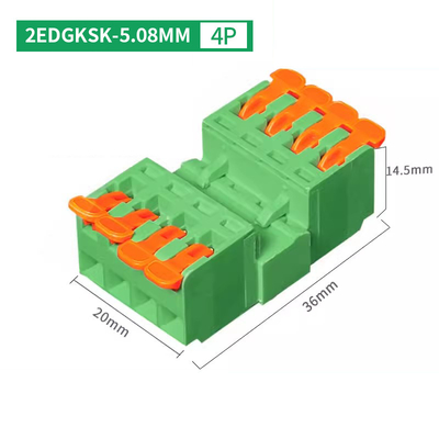 5.08mm Pitch PCB Bloques terminales enchufables palanca Presión rápida Crimp Enchufe de conexión de acoplamiento