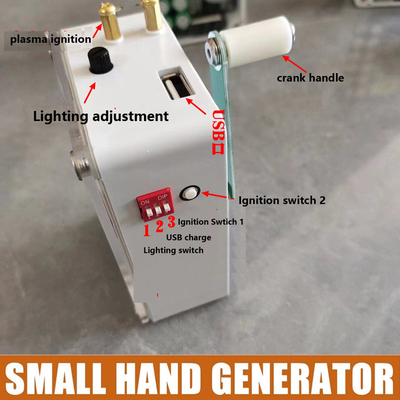 Cargador USB Generador de manivela de mano de emergencia de supervivencia Power Pack Cargador de teléfono Iluminación exterior Ignición sin batería