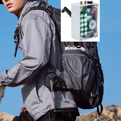 USB 5 voltios generador de manivela de mano paquete de emergencia portátil de energía cargador de teléfono iluminación exterior encendido sin batería