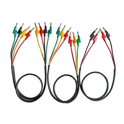 Prueba de energía de 4 mm Plug de plátano Cable multimétrico con cubiertas protectoras Resiste alto voltaje hasta 3 kV