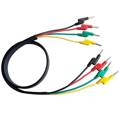 Prueba de energía de 4 mm Plug de plátano Cable multimétrico con cubiertas protectoras Resiste alto voltaje hasta 3 kV