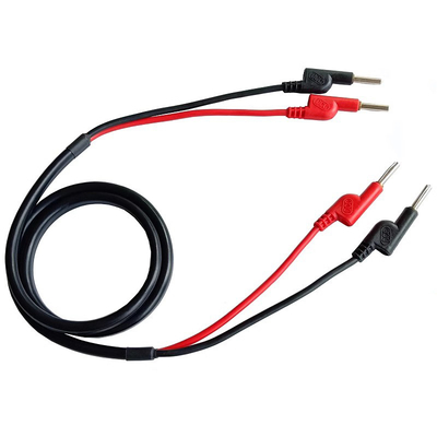 Prueba de energía de 4 mm Plug de plátano Cable multimétrico con cubiertas protectoras Resiste alto voltaje hasta 3 kV