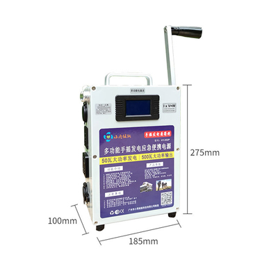 Generador de manivela de mano Generador de cargador Inversor portátil para exteriores 220V 500 Watts Power Pack