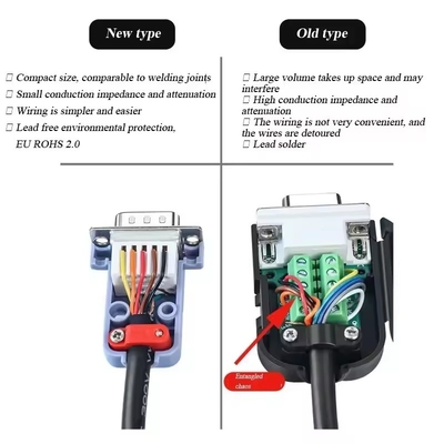 DB9 RS232 9 Pin Adaptador de salida masculino femenino RS485 Conector de terminales de puerto serie
