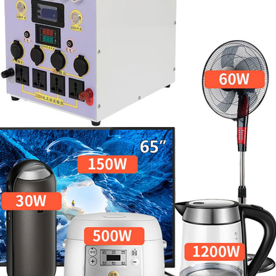 1500W 220V 12V 5V Generador de manivela manual Cargador de teléfono móvil Fuente de alimentación de respaldo para exteriores