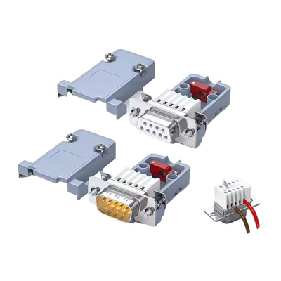 DB9 RS232 9 Pin Adaptador de salida masculino femenino RS485 Conector de terminales de puerto serie