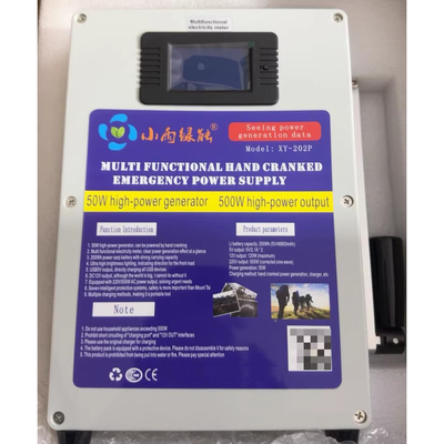 Generador de manivela de mano Generador de cargador Inversor portátil para exteriores 220V 500 Watts Power Pack