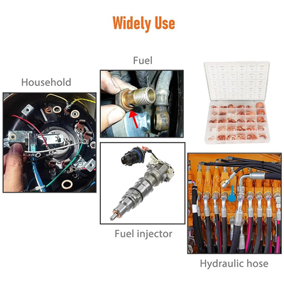 286pcs 30 clasifica el equipo plano de cobre métrico IMPA813080 de Ring Washer Gaskets Assortment Set