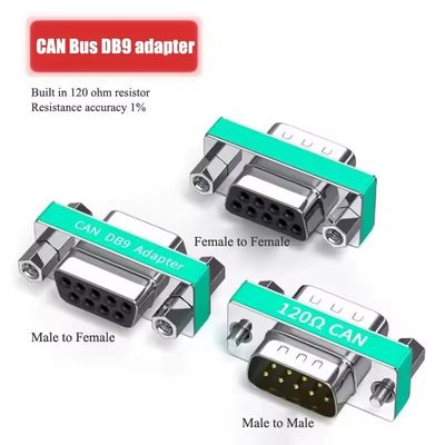 DB9 Conector de conexión de bus CAN de conversión de bus masculino a femenino Puerto de serie Integrado 120 ohm Resistencia terminal 1
