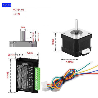 Nema 17 42 mm motor paso a paso TB6600 Kit de conducción para impresoras 3D y máquinas CNC