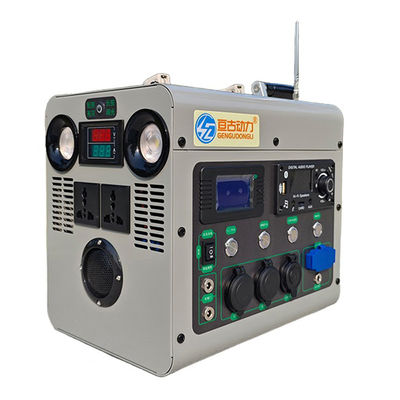 Generador de manivela manual de 1000 vatios Reproductor multimedia Banco de energía manual exterior Dinamo luz de emergencia