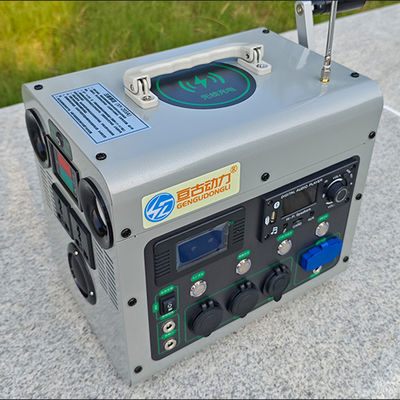 Generador de manivela manual de 1000 vatios Reproductor multimedia Banco de energía manual exterior Dinamo luz de emergencia