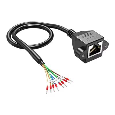 Network RJ45 8P8C Connector to 8 Pin Ferrule Terminals Cable 150cm for RS 232 485 Comunication