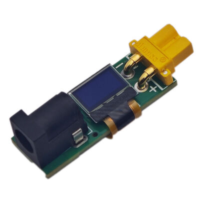 Adaptador DC de 5-30V 10A a XT30 Hembra con Medidor de Potencia Bidireccional, Voltaje de Batería, Corriente y Pantalla LED para Modelos RC