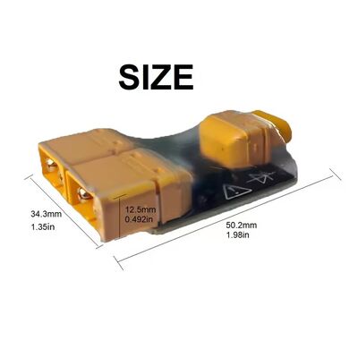 Adaptador de carga de batería dual con conector XT60 y placa paralela con conmutación automática para batería LiPo de dron RC